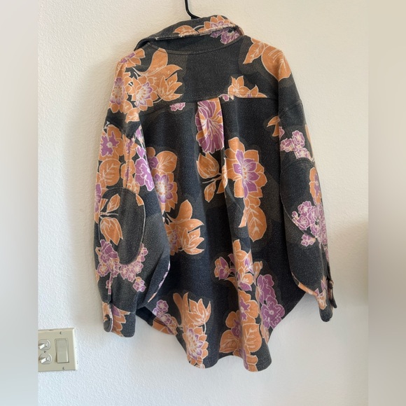 Free People - NWT Printed Ruby Jacket in Charcoal - Picture 11 of 12